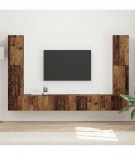 vidaXL TV Cabinet Set 8 pcs 31 x 30 x 60 cm Old Wood