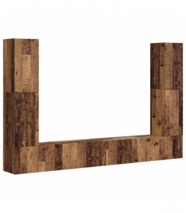 vidaXL TV Cabinet Set 8 pcs 31 x 30 x 60 cm Old Wood