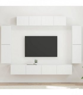 vidaXL TV Cabinet 8 pcs 98 x 31 x 29.5 cm White