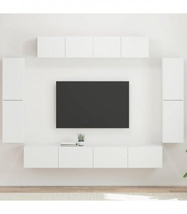 vidaXL TV Cabinet 8 pcs 98 x 31 x 29.5 cm White