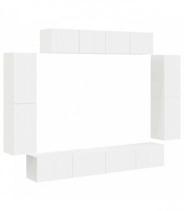 vidaXL TV Cabinet 8 pcs 98 x 31 x 29.5 cm White
