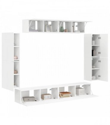 vidaXL TV Cabinet 8 pcs 98 x 31 x 29.5 cm White