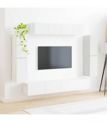 vidaXL TV Cabinet 8 pcs 98 x 31 x 29.5 cm White
