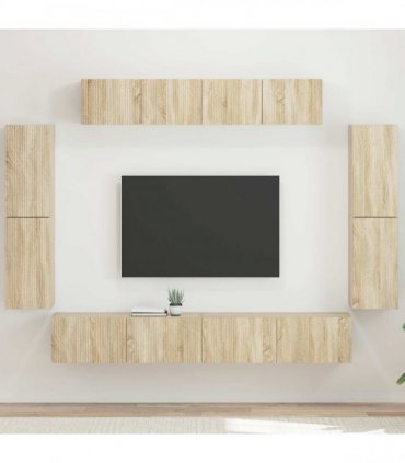 vidaXL TV Cabinet 8 pcs 98 x 31 x 29.5 cm Sonoma Oak