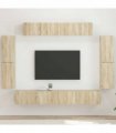 vidaXL TV Cabinet 8 pcs 98 x 31 x 29.5 cm Sonoma Oak