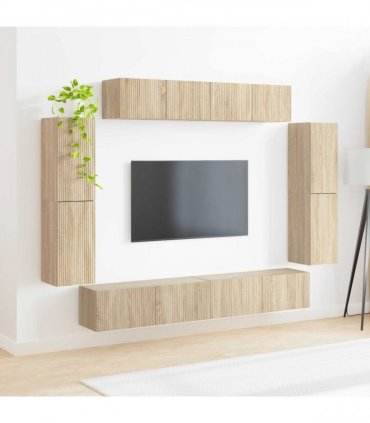 vidaXL TV Cabinet 8 pcs 98 x 31 x 29.5 cm Sonoma Oak