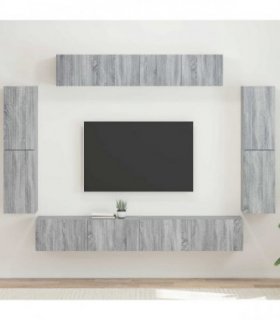 vidaXL TV Cabinet 8 pcs 98 x 31 x 29.5 cm Grey Sonoma