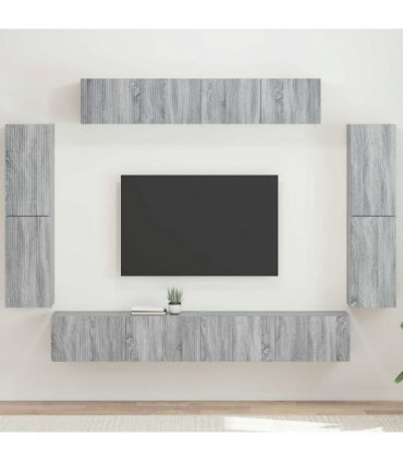 vidaXL TV Cabinet 8 pcs 98 x 31 x 29.5 cm Grey Sonoma
