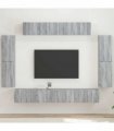 vidaXL TV Cabinet 8 pcs 98 x 31 x 29.5 cm Grey Sonoma