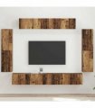 vidaXL TV Cabinet 8 pcs 98 x 31 x 29.5 cm Old Wood
