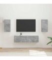 vidaXL TV Cabinet Set 4 pcs Concrete Grey Engineered Wood