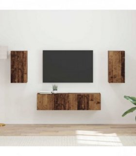 vidaXL TV Cabinet Set 4 pcs Old Wood Engineered Wood