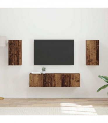 vidaXL TV Cabinet Set 4 pcs Old Wood Engineered Wood