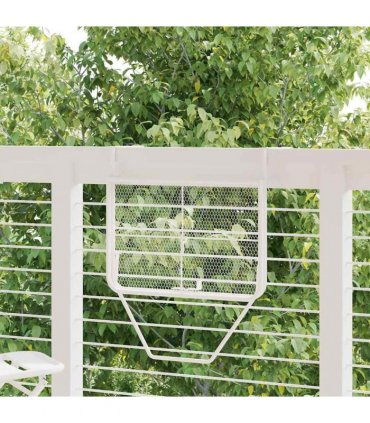 vidaXL Balcony Table White 60x40 cm Steel