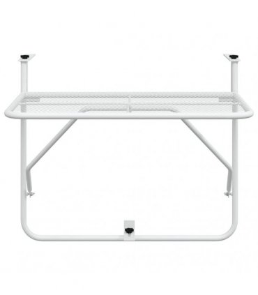vidaXL Balcony Table White 60x40 cm Steel