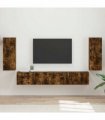 vidaXL TV Cabinet Set 4 pcs Smoked Oak Engineered Wood