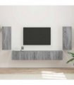 vidaXL TV Cabinet Set 4 pcs Grey Sonoma Engineered Wood