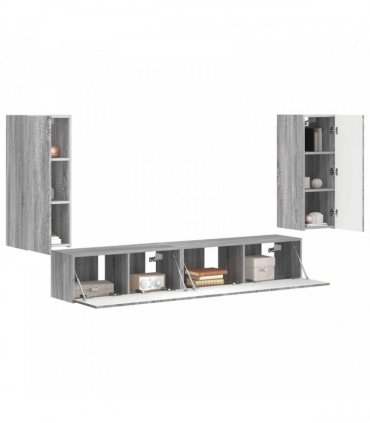 vidaXL TV Cabinet Set 4 pcs Grey Sonoma Engineered Wood