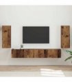 vidaXL TV Cabinet Set 4 pcs Old Wood Engineered Wood