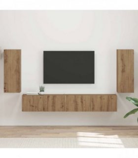 vidaXL TV Cabinet Set 4 pcs Artisan Oak Engineered Wood