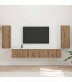 vidaXL TV Cabinet Set 4 pcs Artisan Oak Engineered Wood