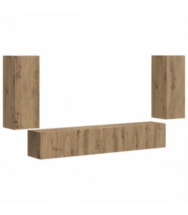 vidaXL TV Cabinet Set 4 pcs Artisan Oak Engineered Wood