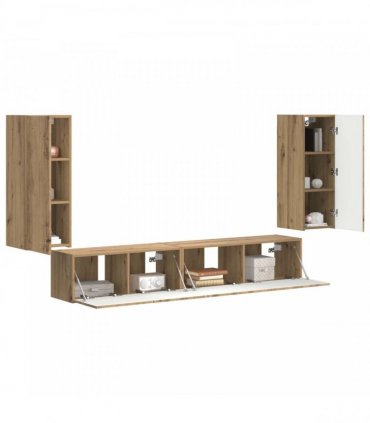 vidaXL TV Cabinet Set 4 pcs Artisan Oak Engineered Wood
