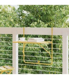 vidaXL Balcony Table Gold 60x40 cm Steel