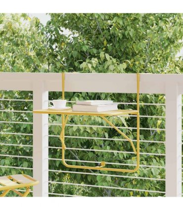 vidaXL Balcony Table Gold 60x40 cm Steel