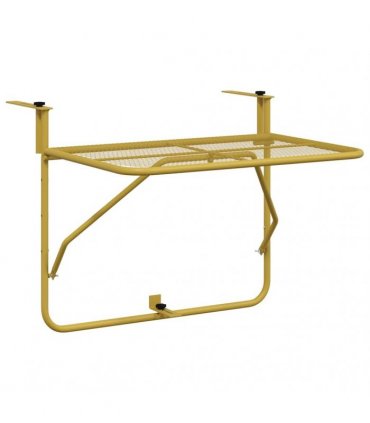 vidaXL Balcony Table Gold 60x40 cm Steel