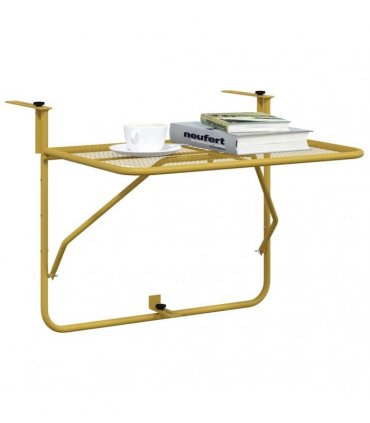 vidaXL Balcony Table Gold 60x40 cm Steel
