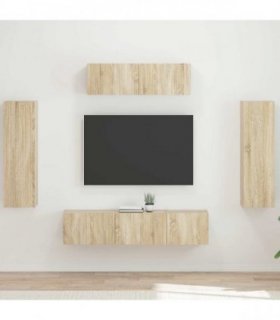 vidaXL TV Cabinet 5 pcs Sonoma Oak
