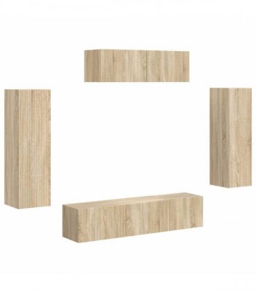 vidaXL TV Cabinet 5 pcs Sonoma Oak