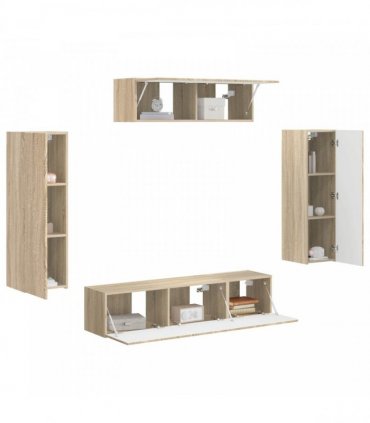 vidaXL TV Cabinet 5 pcs Sonoma Oak