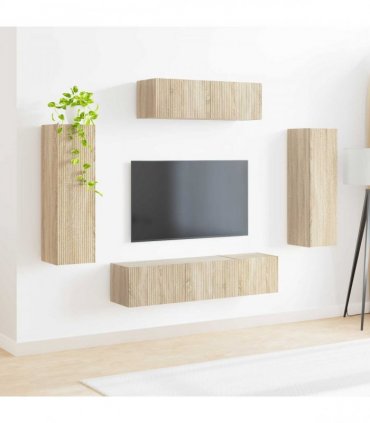 vidaXL TV Cabinet 5 pcs Sonoma Oak