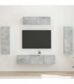vidaXL TV Cabinet 5 pcs Concrete Grey
