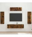 vidaXL TV Cabinet 5 pcs Smoked Oak