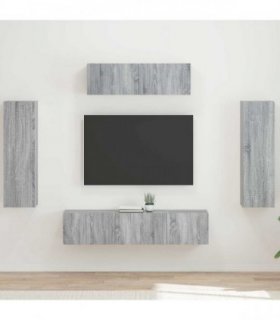 vidaXL TV Cabinet 5 pcs Grey Sonoma