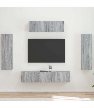 vidaXL TV Cabinet 5 pcs Grey Sonoma