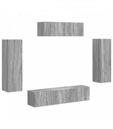 vidaXL TV Cabinet 5 pcs Grey Sonoma