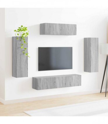 vidaXL TV Cabinet 5 pcs Grey Sonoma