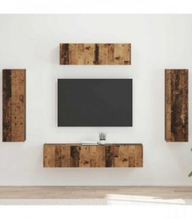 vidaXL TV Cabinet 5 pcs Old Wood