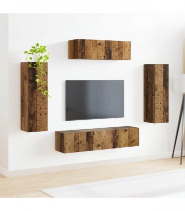 vidaXL TV Cabinet 5 pcs Old Wood