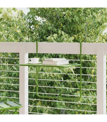 vidaXL Balcony Table Green 60x40 cm Steel