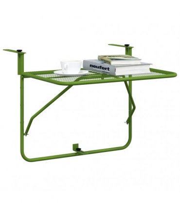 vidaXL Balcony Table Green 60x40 cm Steel