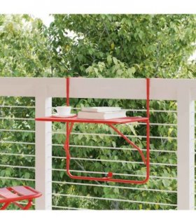 vidaXL Balcony Table Red 60x40 cm Steel