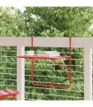 vidaXL Balcony Table Red 60x40 cm Steel