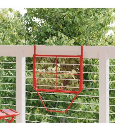 vidaXL Balcony Table Red 60x40 cm Steel