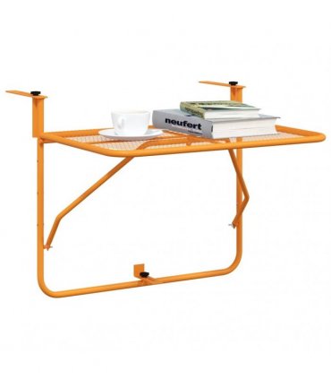 vidaXL Balcony Table Yellow 60x40 cm Steel