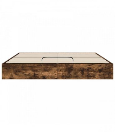 vidaXL Ottoman Bed Frame Smoked Oak 180 x 200 cm Engineered Wood